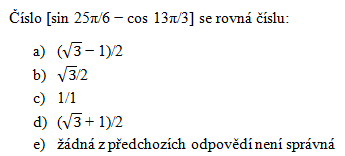testy matematika goniometrick� funkce p��klad