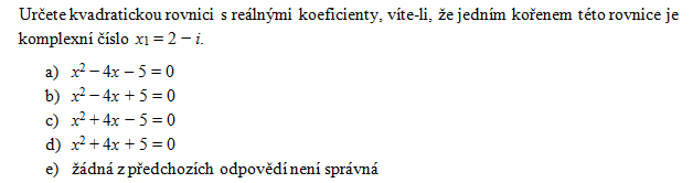 testy matematika kvadratick� funkce p��klad 14