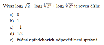 testy matematika logaritmick� funkce p��klad 21