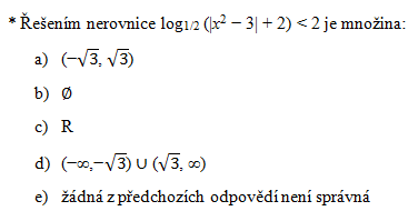testy matematika logaritmick� funkce p��klad 23