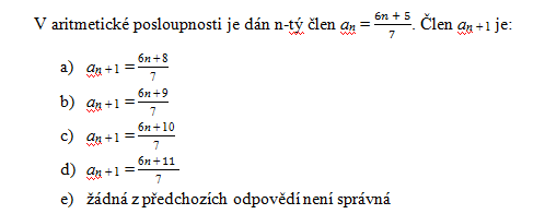 testy matematika posloupnosti a �ady p��klad 3