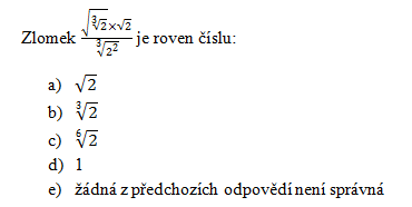 testy matematika �pravy v�raz� zlomek