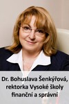 �l�nky - Dr. Bohuslava �enk��ov�, rektorka Vysok� �koly finan�n� a spr�vn�,